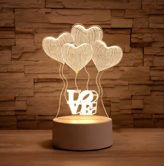 Lámpara 3D LED Visualization Love